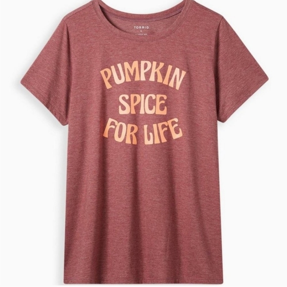 ❤️NWT VINTAGE TORRID PUMPKIN SPICE LIFE GRAPHIC PLUS SIZE TEE AUTUMN COFFEE FALL - Picture 8 of 10